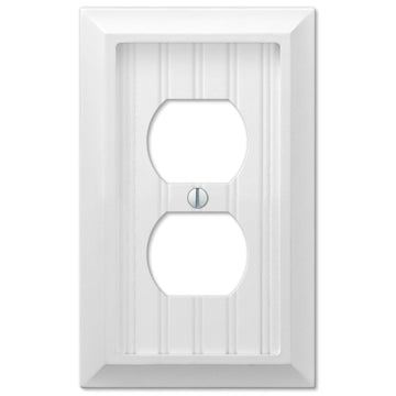 Cottage White Composite - 1 Duplex Wallplate - Wallplate Warehouse 269DW 070686016183 1 Duplex