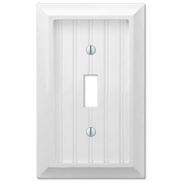 Cottage White Composite - 1 Toggle Wallplate - Wallplate Warehouse 269TW 070686016145 1 Toggle