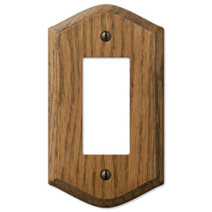 Country Medium Oak Wood - 1 Rocker Wallplate