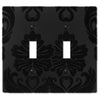 Damask Black Plastic - 2 Toggle Wallplate - Wallplate Warehouse 40TTBK 070686565766 2 Toggle