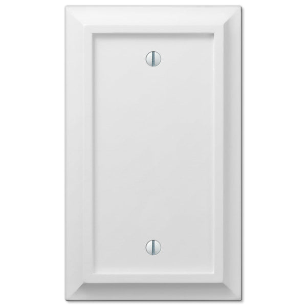Deerfield White Wood - 1 Blank Wallplate - Wallplate Warehouse 2040BW 070686586310 1 Blank