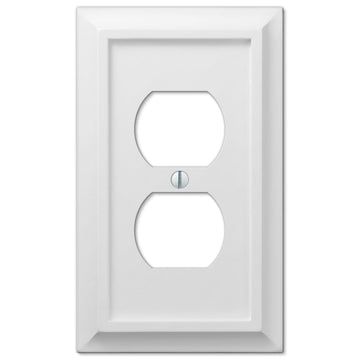 Deerfield White Wood - 1 Duplex Wallplate - Wallplate Warehouse 2040DW 070686586235 1 Duplex
