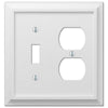 Deerfield White Wood - 1 Toggle / 1 Duplex Wallplate - Wallplate Warehouse 2040TDW 070686586259 1 Toggle / 1 Duplex
