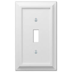Deerfield White Wood - 1 Toggle Wallplate