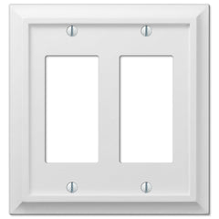 Deerfield White Wood - 2 Rocker  Wallplate