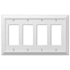 Deerfield White Wood - 4 Rocker Wallplate - Wallplate Warehouse 2040R4W 070686586297 4 Rocker