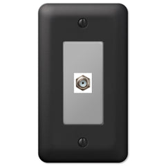 Devon Black Steel - 1 Cable Jack Wallplate
