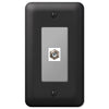 Devon Black Steel - 1 Cable Jack Wallplate - Wallplate Warehouse 935CXBK 070686581728 Cable Jacks