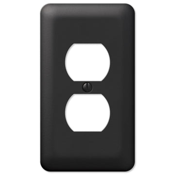 Devon Black Steel - 1 Duplex Wallplate - Wallplate Warehouse 935DBK 070686400678 1 Duplex