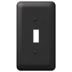 Devon Black Steel - 1 Toggle Wallplate
