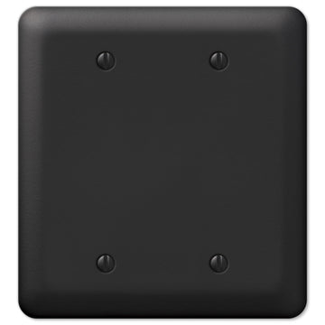 Devon Black Steel - 2 Blank Wallplate - Wallplate Warehouse 935BBBK 070686576526 2 Blank