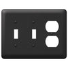Devon Black Steel - 2 Toggle / 1 Duplex Wallplate - Wallplate Warehouse 935TTDBK 070686576434 2 Toggle / 1 Duplex