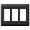 Devon Black Steel - 3 Rocker Wallplate - Wallplate Warehouse 935RRRBK 070686576458 3 Rocker