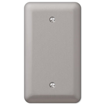 Devon Brushed Nickel Steel - 1 Blank Wallplate - Wallplate Warehouse 2BPW 070686579848 1 Blank