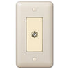 Devon Light Almond Steel - 1 Cable Jack Wallplate - Wallplate Warehouse 935CXAL 070686581711 Cable Jacks