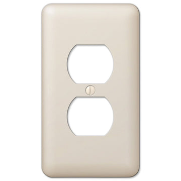 Devon Light Almond Steel - 1 Duplex Wallplate - Wallplate Warehouse 935DAL 070686400760 1 Duplex