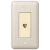 Devon Light Almond Steel - 1 Phone Jack Wallplate - Wallplate Warehouse 935PHAL 070686581742 Phone Jacks