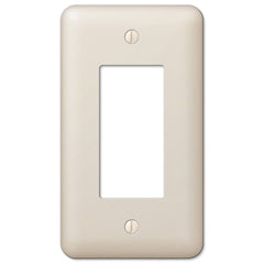 Devon Light Almond Steel - 1 Rocker Wallplate