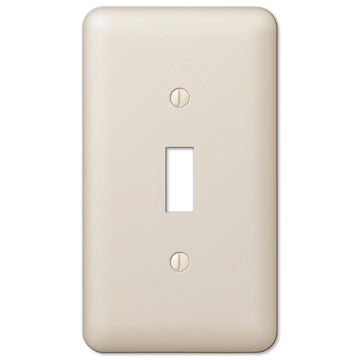 Devon Light Almond Steel - 1 Toggle Wallplate - Wallplate Warehouse 935TAL 070686400753 1 Toggle