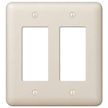 Devon Light Almond Steel - 2 Rocker Wallplate - Wallplate Warehouse 935RRAL 070686579961 2 Rocker