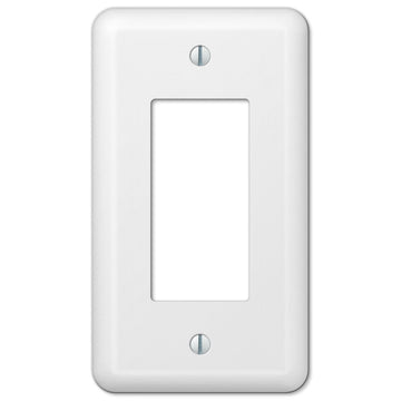 Devon White Steel - 1 Rocker Wallplate - Wallplate Warehouse 935RW 070686400906 1 Rocker