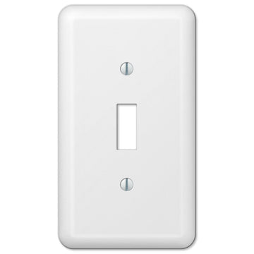 Devon White Steel - 1 Toggle Wallplate - Wallplate Warehouse 935TW 070686400845 1 Toggle