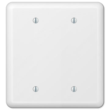 Devon White Steel - 2 Blank Wallplate - Wallplate Warehouse 935BBW 070686579893 2 Blank