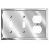 Century Polished Chrome Steel - 2 Toggle / 1 Duplex Wallplate