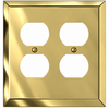 Century Polished Brass Steel - 2 Duplex Wallplate