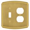 Irvine Brushed Gold Steel - 1 Toggle/1 Duplex Wallplate