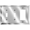 Century Polished Chrome Steel - 2 Toggle / 1 Rocker Wallplate
