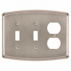 Irvine Brushed Nickel Steel - 2 Toggle/1 Duplex Wallplate