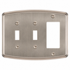 Irvine Brushed Nickel Steel - 2 Toggle/1 Rocker Wallplate