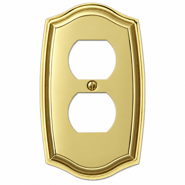 Sonoma Polished Brass Steel - 1 Duplex Wallplate