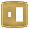 Irvine Brushed Gold Steel - 1 Toggle/1 Rocker Wallplate
