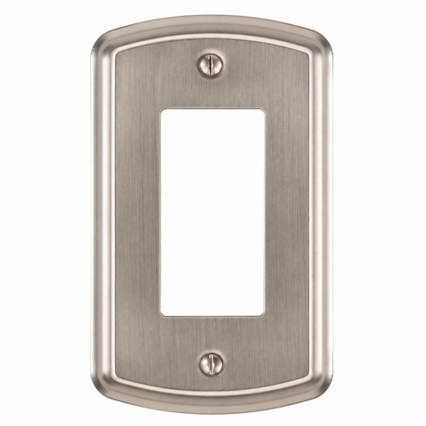 Irvine Brushed Nickel Steel - 1 Rocker Wallplate