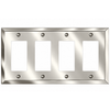 Century Polished Nickel Steel - 4 Rocker  Wallplate