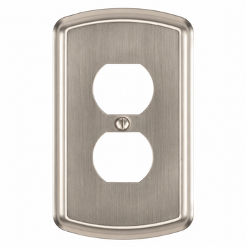 Irvine Brushed Nickel Steel - 1 Duplex Wallplate