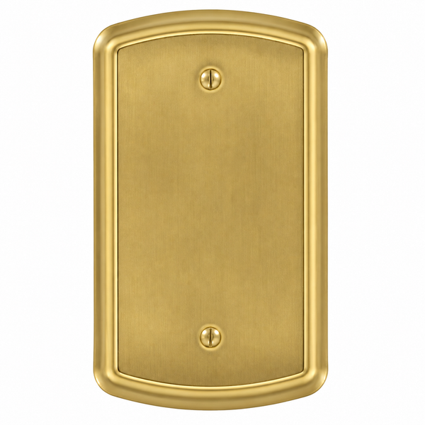 Irvine Brushed Gold Steel - 1 Blank Wallplate