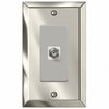 Century Polished Nickel Steel - 1 Cable Jack Wallplate