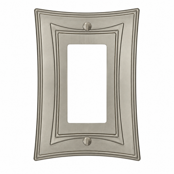 Modern Biba Satin Nickel Cast - 1 Rocker Wallplate