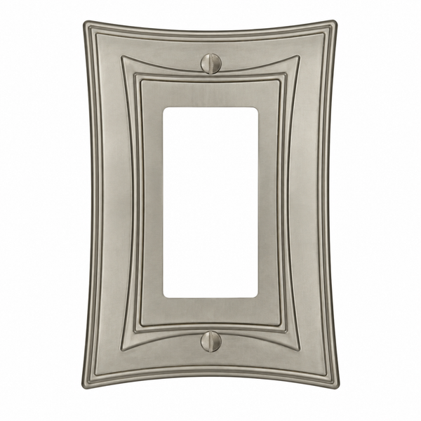 Modern Biba Satin Nickel Cast - 1 Rocker Wallplate