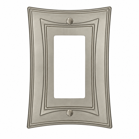 Modern Biba Satin Nickel Cast - 1 Rocker Wallplate