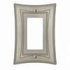Modern Biba Satin Nickel Cast - 1 Rocker Wallplate