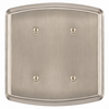 Irvine Brushed Nickel Steel - 2 Blank Wallplate