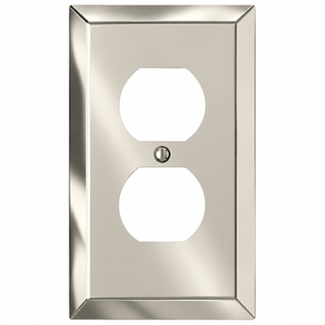 Century Polished Nickel Steel - 1 Duplex Wallplate