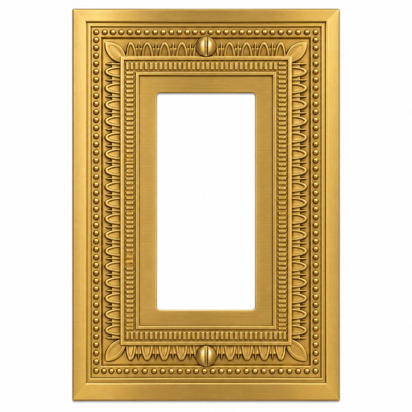 Filigree Border Satin Gold Cast - 1 Rocker Wallplate