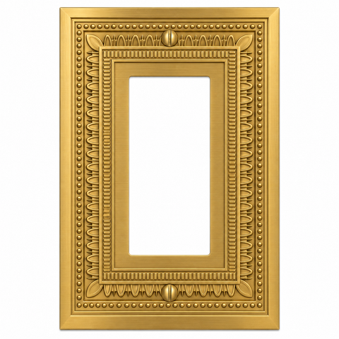 Filigree Border Satin Gold Cast - 1 Rocker Wallplate