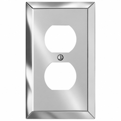 Century Polished Chrome Steel - 1 Duplex Wallplate