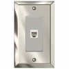 Century Polished Nickel Steel - 1 Phone Jack Wallplate